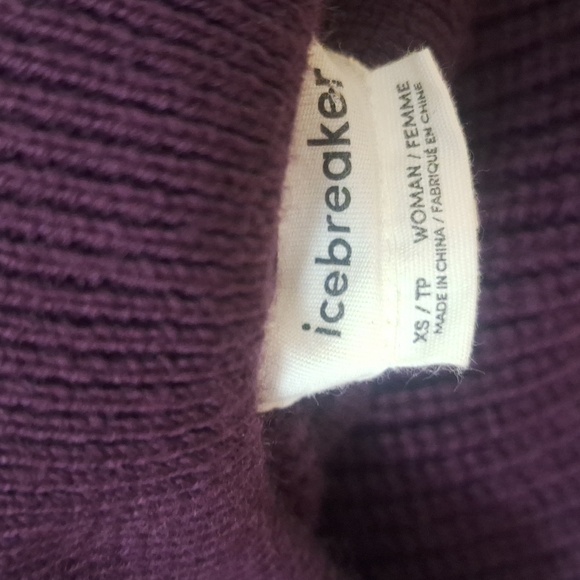 Icebreaker Women's Merino Lodge Long Sleeve Half Zip Sweater - NIGHTSHADE/ KYANI - Picture 9 of 11